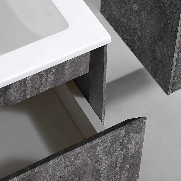 Тумба под раковину Vincea Luka 800 подвесная, 2 выкатных ящика soft-close, G.Stone