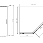 Душевой уголок Vincea Slim-N VSP-4SN900CL, 900*900, хром, стекло прозрачное