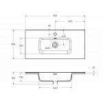 Керамическая раковина BelBagno BB800/390ETL, 81 см