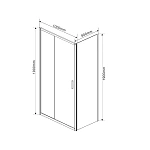 Душевой уголок Vincea Garda VSR-1G8010CL, 1000*800, хром, стекло прозрачное