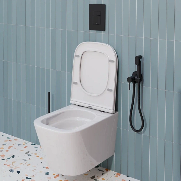 Инсталляция Grohe Solido с подвесным унитазом Santerika SAN.UNT.02, смыв "Торнадо", сиденье микролифт