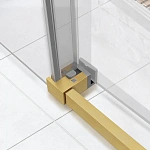 Душевой уголок Vincea Slim Soft VSR-1SS9012CLG, 1200*900, брашированное золото, стекло прозрачное
