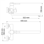 Смеситель для ванны с длинным изливом WasserKRAFT Main 4102L с душем