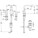 Смеситель для раковины Kludi Pure&Solid 343940575 с донным клапаном