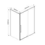Душевой уголок Vincea Arno VSR-1A8012CL, 1200*800, хром, стекло прозрачное