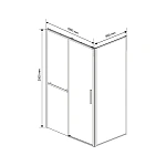 Душевой уголок Vincea Slim Soft VSR-1SS8010CLB, 1000*800, черный, стекло прозрачное