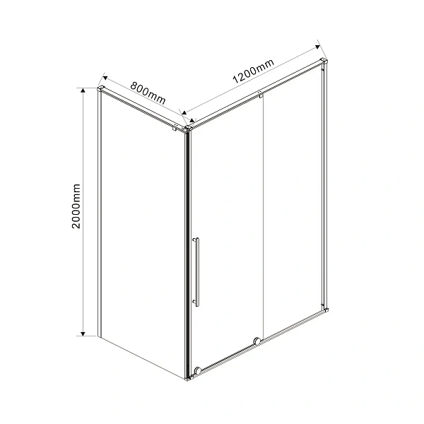 Душевой уголок Vincea Arno VSR-1A8012CL, 1200*800, хром, стекло прозрачное
