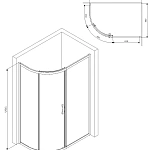 W83G-302U120CG Like Solo Slide 120 Душ. ограждение Like 120x80, стекло тонированное, проф хром глянц
