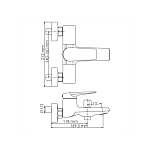 Смеситель для ванны WasserKRAFT Wiese 8401 с душем