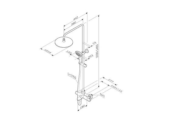Душевая система с термостатом AM.PM Spirit 2.0 F0770A510