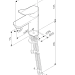 F85A02122 X-Joy, смеситель для умывальника, черный, шт.