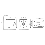 Унитаз подвесной Ceramica Nova Metric CN3007MB, черный матовый