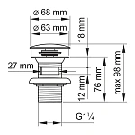 Донный клапан клик-клак WasserKRAFT A080