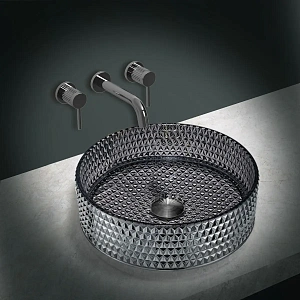 Раковина стеклянная Vincea VBS-5GL03, 400*400*125, накладная, цвет черный