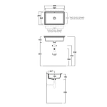 Интегрированная раковина Simas Lavabi D’Arredo S60 bi 56.5 см