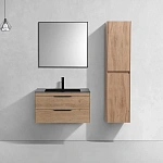 Тумба под раковину Vincea Chiara 2D 800 подвесная, 2 выкатных ящика soft-close, N.Oak