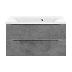 Тумба под раковину Vincea Mia 900 подвесная, 2 выкатных ящика soft close, Beton