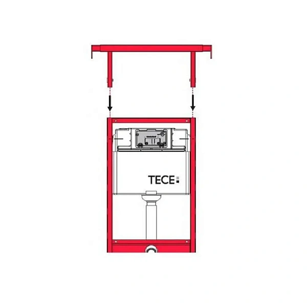 Телескопическое крепление Tece TECEprofil 9380013 для установки в нишу