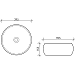 Накладная раковина Ceramica Nova Element CN6001, 39.5 см