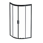 W90G-401-090BT Душевое ограждение Gem 1/4 Rond 90x90 стекло прозрачное, профиль черный матовый, без