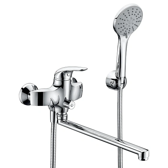 Смеситель для ванны с длинным изливом WasserKRAFT Rossel 2802L с душем