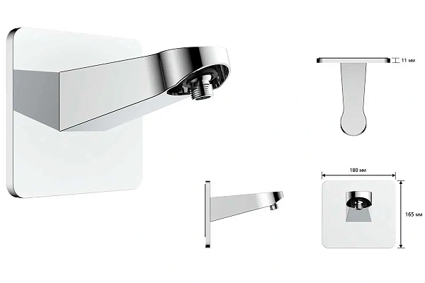 Душевой комплект Vincea Inspire VSFW-3I22MT3RCH встраиваемый, термостатический, двухрежимный, хром