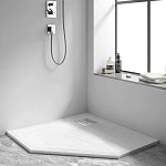 Поддон для душа из искусственного камня Vincea VST-4SP1010W, 1000*1000*25, белый матовый