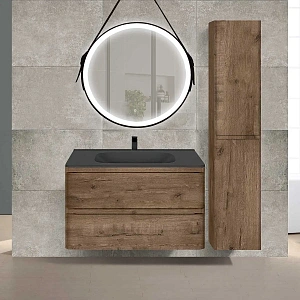 Тумба под раковину Vincea Vico 800 подвесная, 2 выкатных ящика soft close, V.Oak