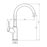 DX310720400 Eclipse, смеситель для кухни, никель