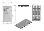 Поддон для душа из искусственного камня Vincea VST-4SR9017W, 1700*900*30, белый матовый