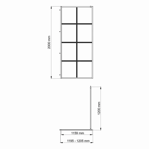 Душевая перегородка WasserKRAFT Glan 66W 120х200 см 66W40