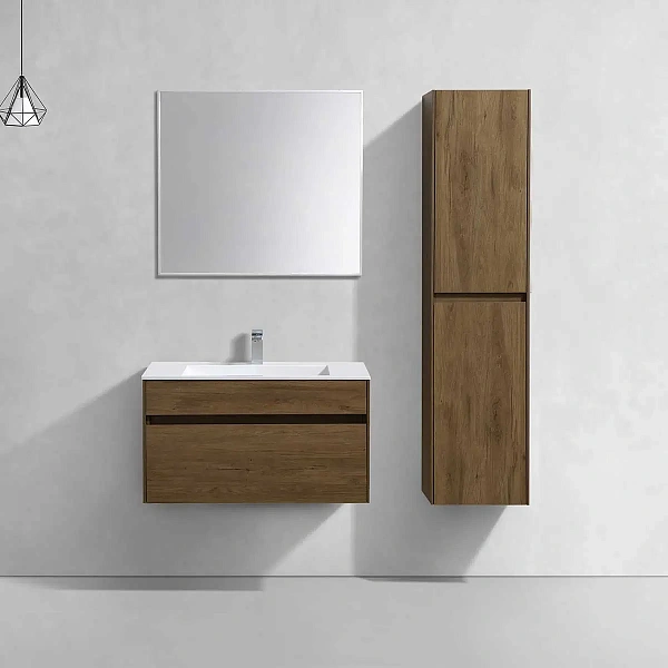 Тумба под раковину Vincea Chiara 800 подвесная, 1 выкатной ящик soft-close, T.Oak