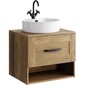 Тумба под раковину подвесная Aqwella Craft CRF0106DB, 60 см, дуб балтийский