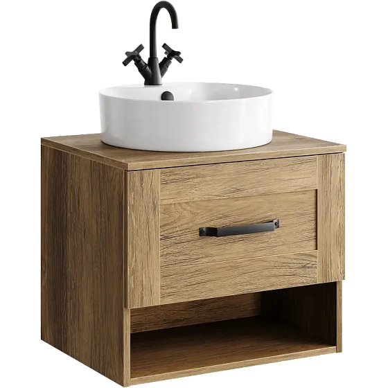 Тумба под раковину подвесная Aqwella Craft CRF0106DB, 60 см, дуб балтийский