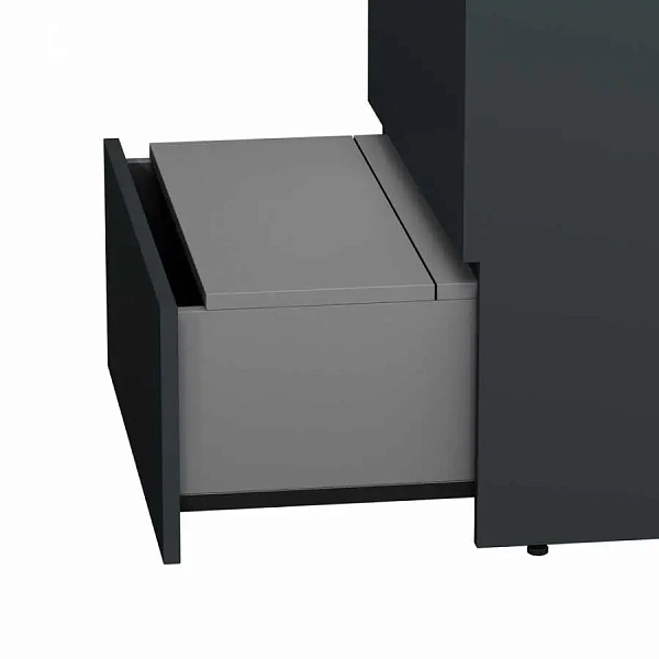 M91FSX0602GM GEM S, База под раковину, напольная, 60 см, 3 ящика, графит матовый