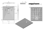 Поддон для душа из искусственного камня Vincea VST-4SR1012A,1200*1000*25, антрацит