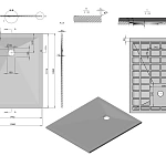 Поддон для душа из искусственного камня Vincea VST-4SR1012A,1200*1000*25, антрацит