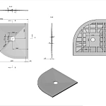 Поддон для душа из искусственного камня Vincea VST-4SQ8080W, 800*800*25, белый матовый