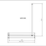 Душевая перегородка Vincea Walk-In HR VSW-4HR100CG, 1000*2000, хром, стекло тонированное