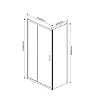 Душевой уголок Vincea Garda VSR-1G8012CLB, 1200*800, черный, стекло прозрачное