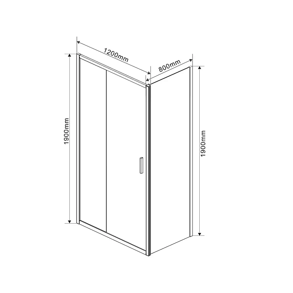 Душевой уголок Vincea Garda VSR-1G8012CLB, 1200*800, черный, стекло прозрачное