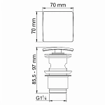 Донный клапан клик-клак WasserKRAFT A165