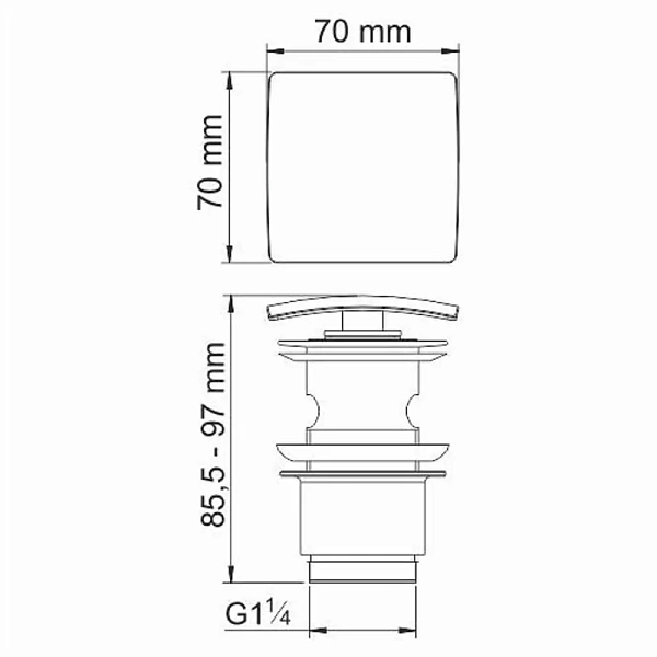 Донный клапан клик-клак WasserKRAFT A165