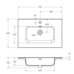 Керамическая раковина BelBagno BB700ETL, 71 см