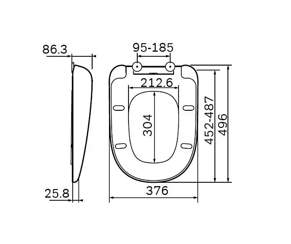 Сиденье для унитаза AM.PM Sensation C307851WH с микролифтом