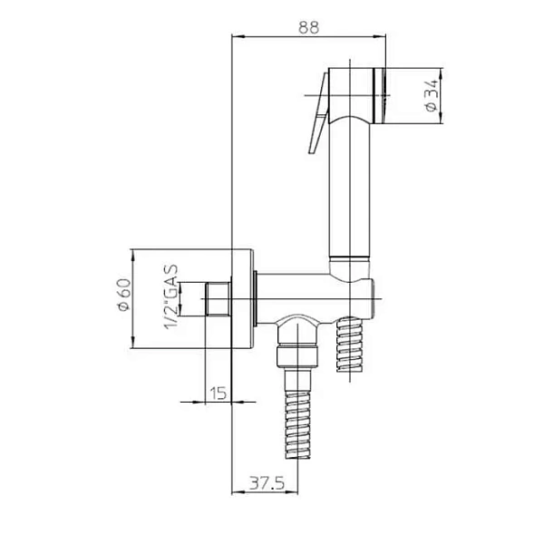 Гигиенический душ Bossini Paloma C69001B.030