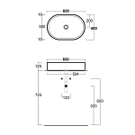Накладная раковина Simas Folio FO02bi 60 см