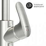 F8005711 Like, смеситель для кухни с каналом для питьевой воды, L-излив, сатин, шт.