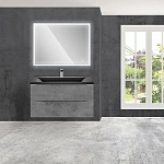 Тумба под раковину Vincea Mia 900 подвесная, 2 выкатных ящика soft close, Beton