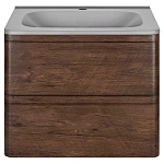 Тумба под раковину Vincea Vico 600 подвесная, 2 выкатных ящика soft close, R.Wood
